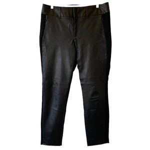 Rag & Bone Womens Lamb Leather Combo Mid Rise Slim Leg Trouser Black Size 12